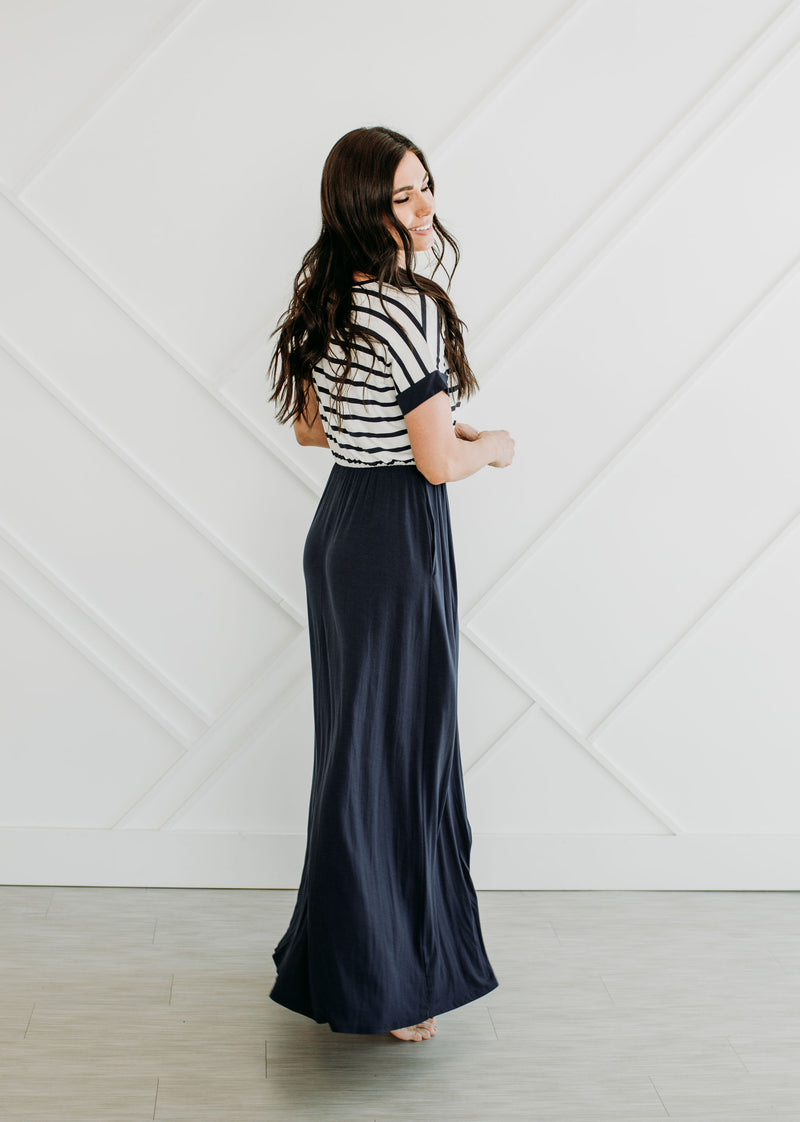 Striped to the Max Maxi - Sparrow Noir