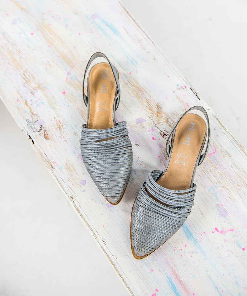 Sydney Slingback - Grey - 8.5 - Sparrow Noir