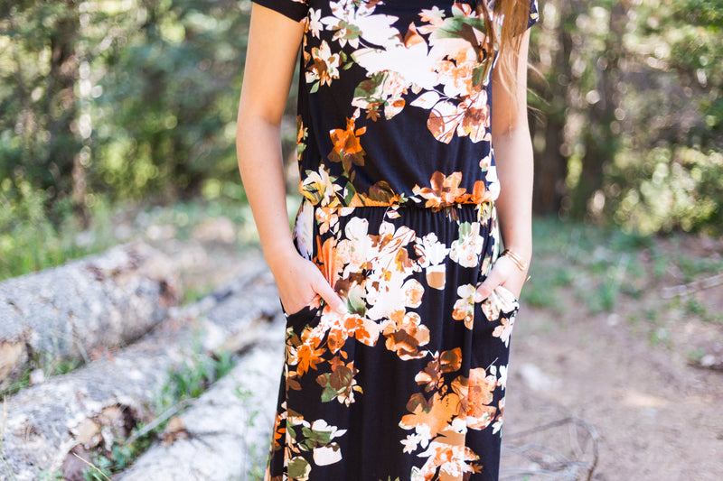 Chelsea Floral Dress - Sparrow Noir